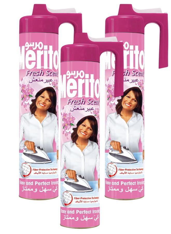 بخاخ معطر برائحة النشا المنعشة 3 × 500 مل